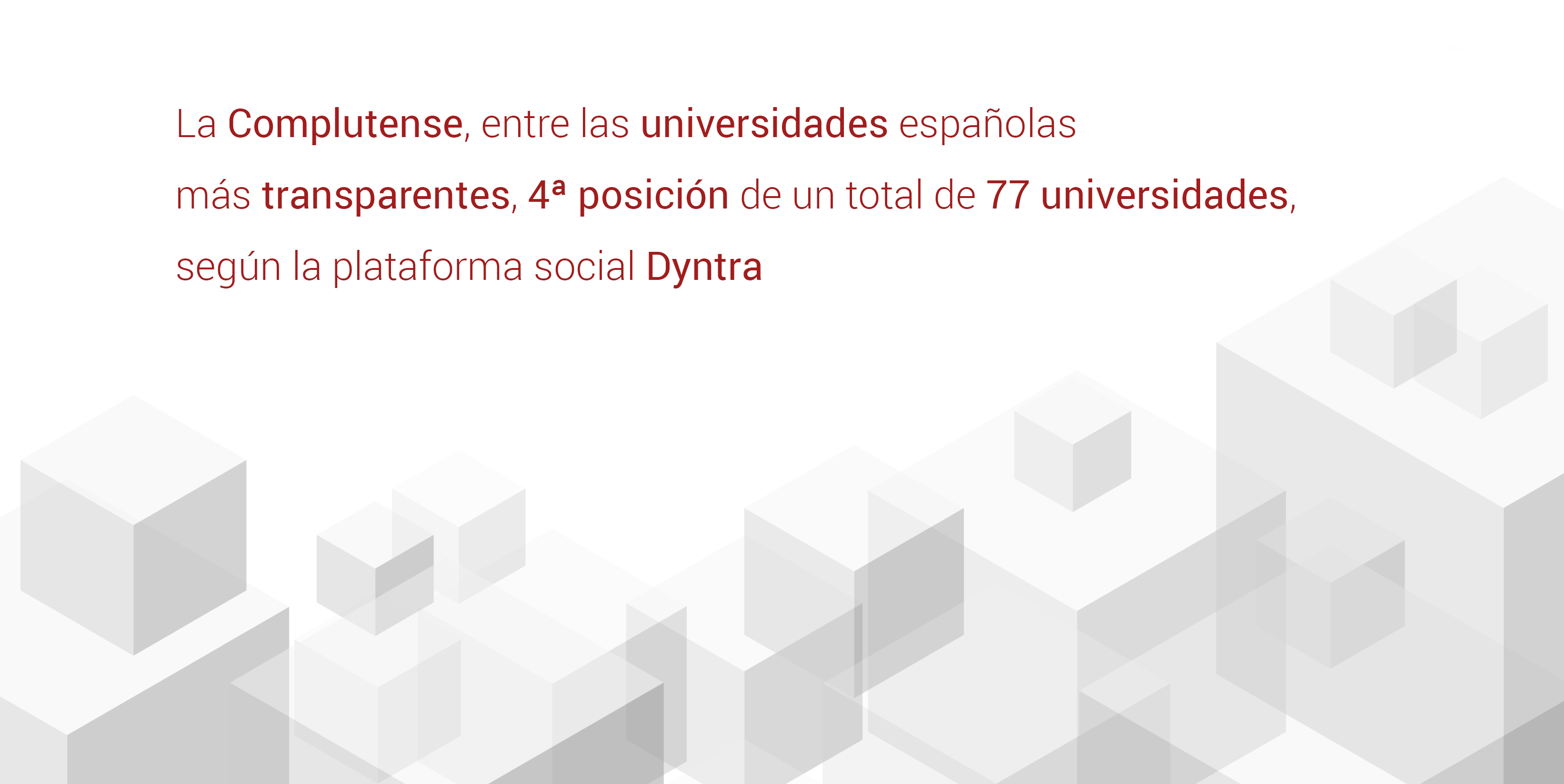 De los 169 indicadores publicados, cumple 152, lo que equivale a un nivel de compromiso del 89,94% en transparencia